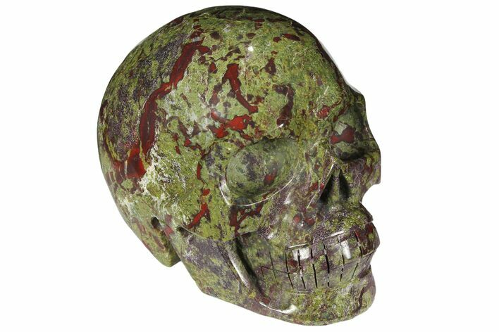 Polished Dragon's Blood Jasper Skull - South Africa #110077